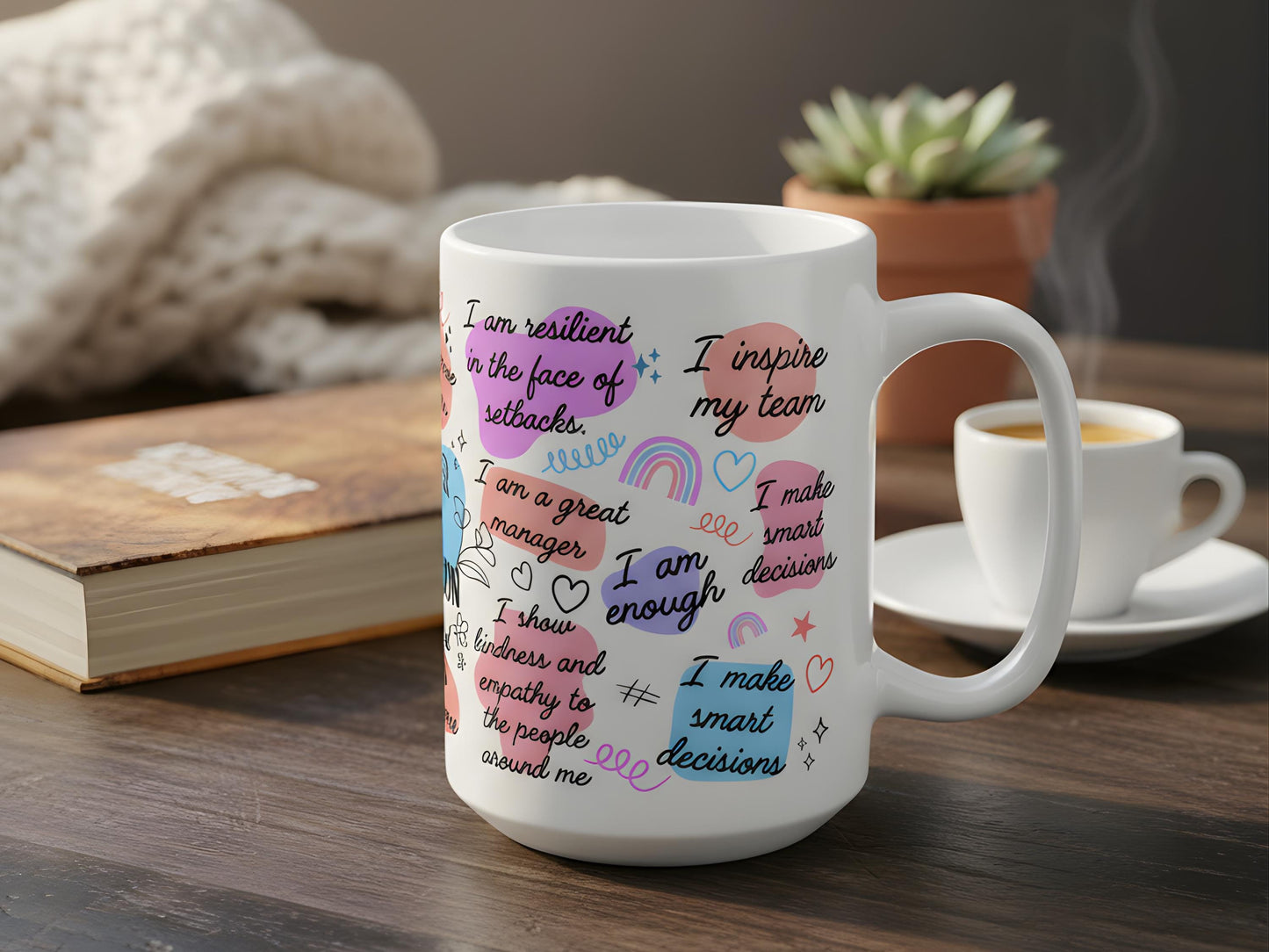Manager Affirmation Mug, Leadership Mug, Office Motivation, Manager Appreciation, Positive Self Love, Corporate Gift For Lady Boss Mentor