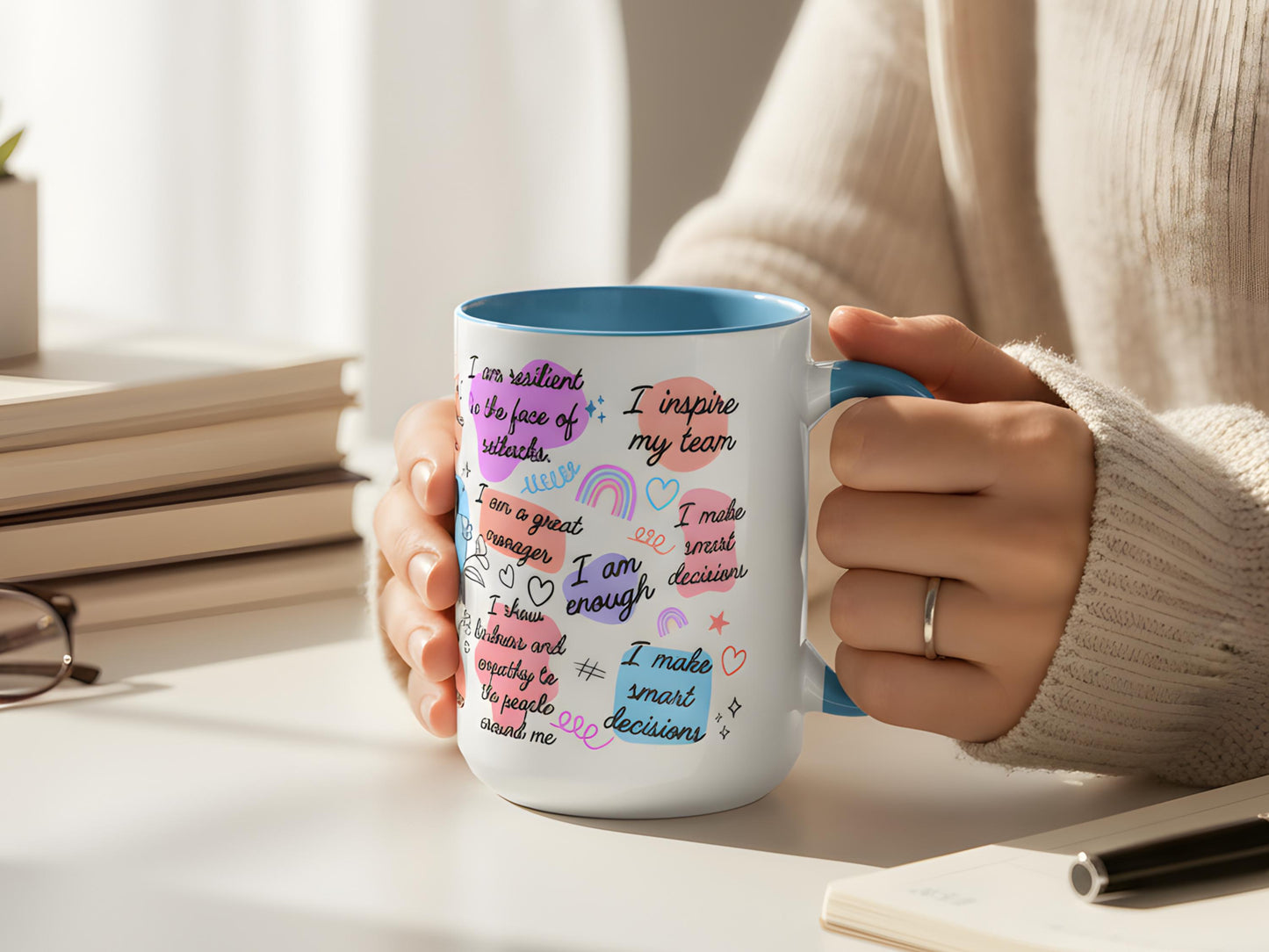 Manager Affirmation Mug, Leadership Mug, Office Motivation, Manager Appreciation, Positive Self Love, Corporate Gift For Lady Boss Mentor