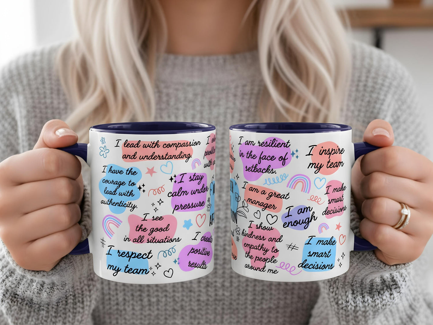 Manager Affirmation Mug, Leadership Mug, Office Motivation, Manager Appreciation, Positive Self Love, Corporate Gift For Lady Boss Mentor