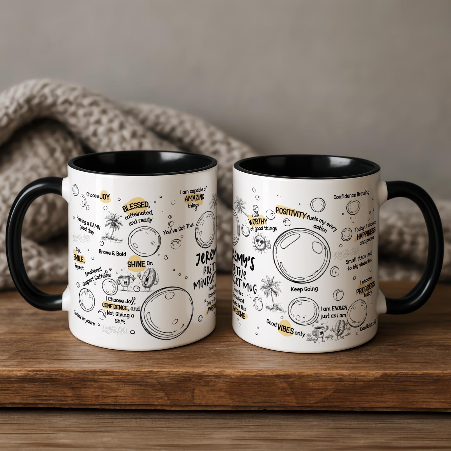 Personalized Mental Health Mug, Daily Affirmations Mug, Positivity Mindset, Daily Reminders,