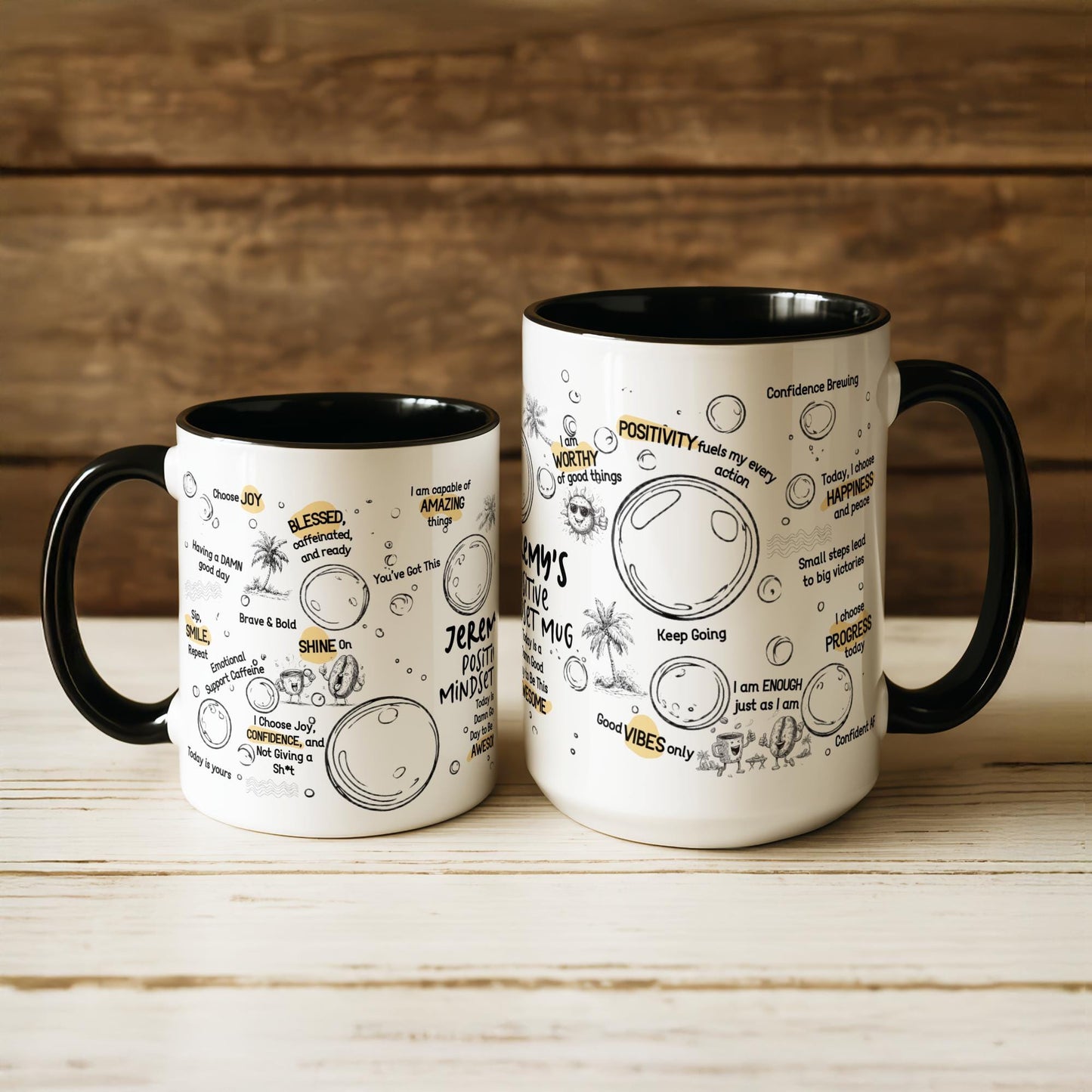 Personalized Mental Health Mug, Daily Affirmations Mug, Positivity Mindset, Daily Reminders,