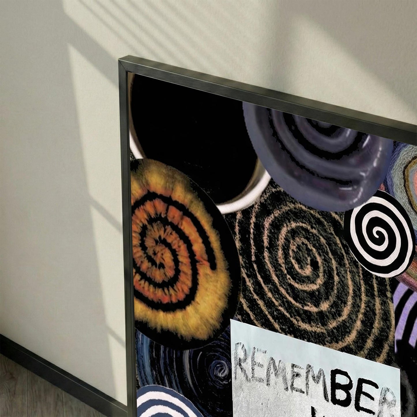 Remember Who You Wanted To Be Poster | Motivational Quote Wall Art | Abstract Spiral Collage Print | Modern Boho Home Office Decor