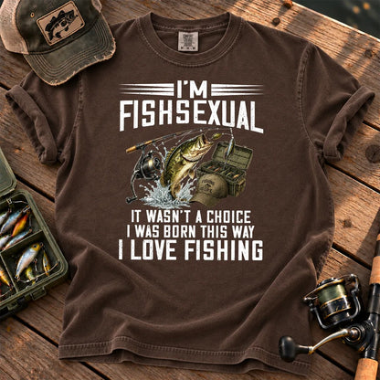 I'm Fishsexual Funny Fishing T-Shirt in Espresso