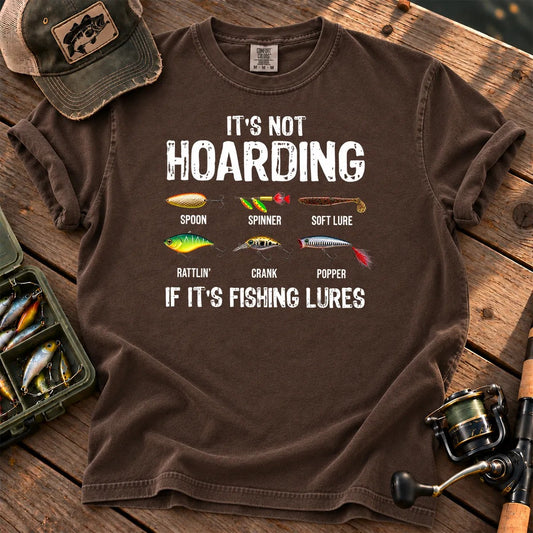 It's Not Hoarding Fishing Lures T-Shirt in Espresso