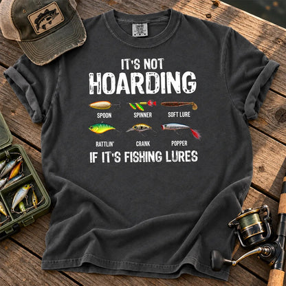 It's Not Hoarding Fishing Lures T-Shirt in Pepper