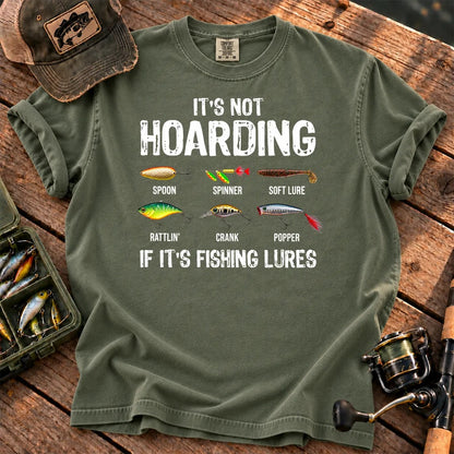 It's Not Hoarding Fishing Lures T-Shirt in Moss