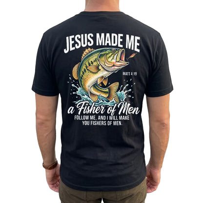 Jesus Made Me a Fisher of Men T-Shirt lifestyle mockup