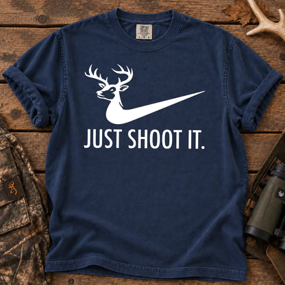 Just Shoot It Deer T-Shirt in True Navy