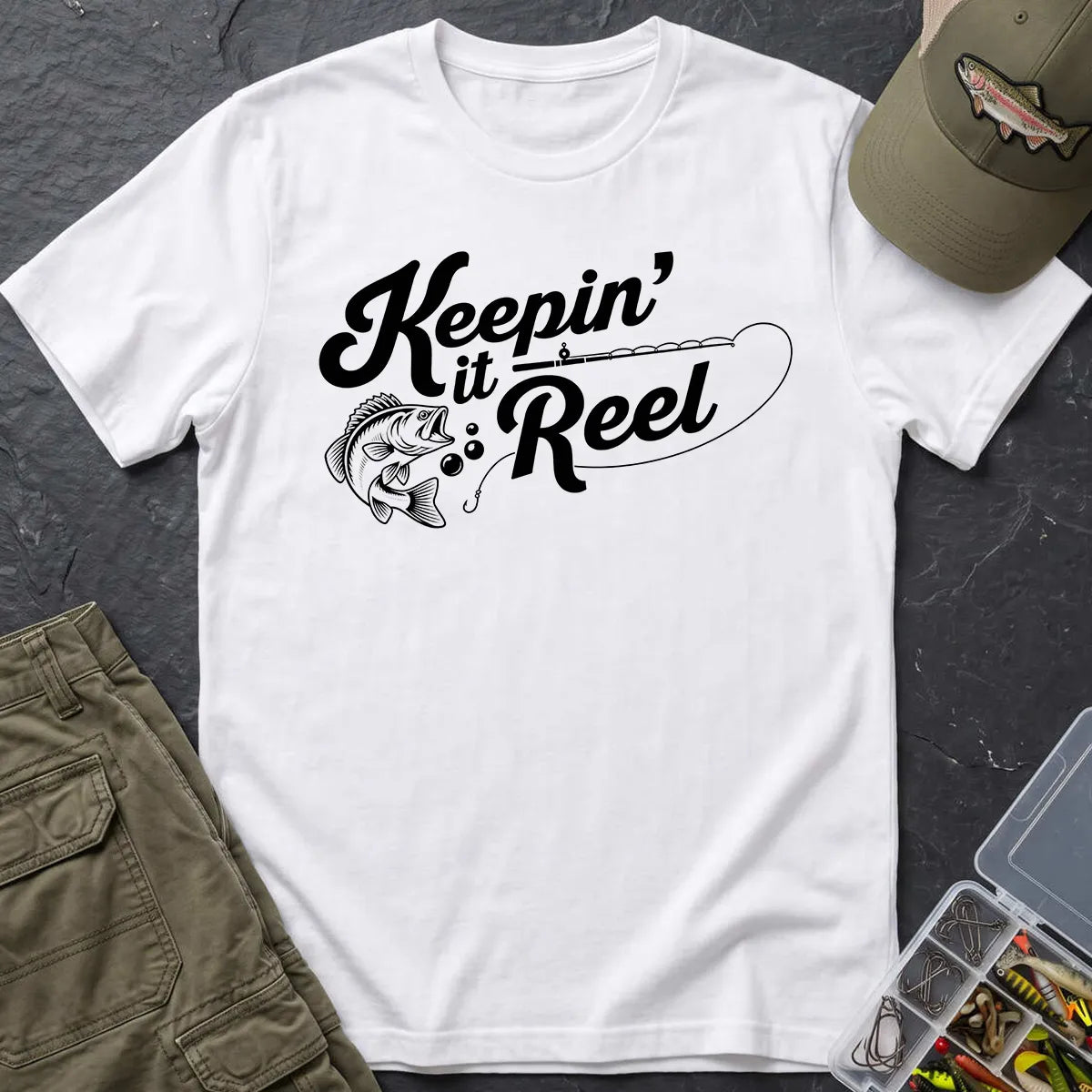 Keepin' It Reel T-Shirt in White