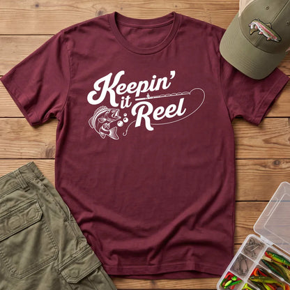 Keepin' It Reel T-Shirt in Maroon