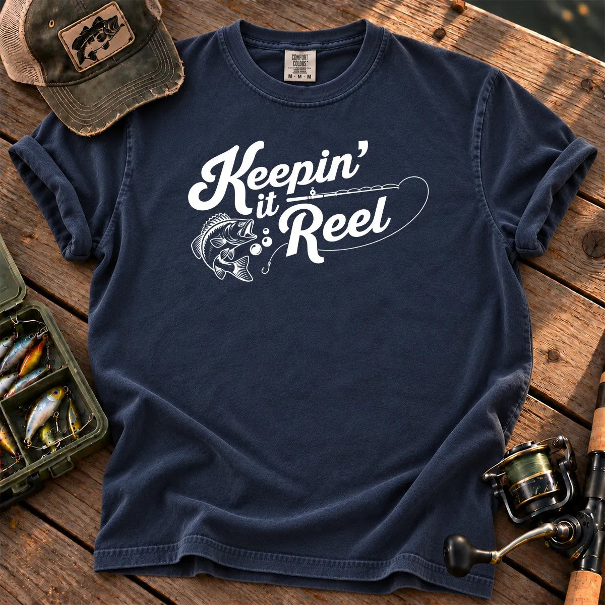 Keepin' It Reel T-Shirt in True Navy