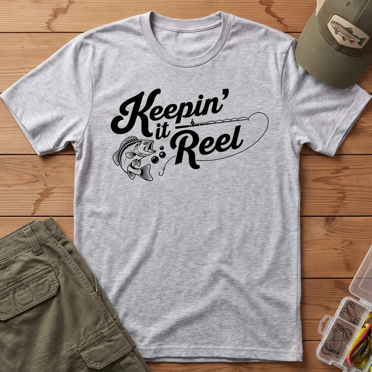 Keepin' It Reel T-Shirt in Sport Grey
