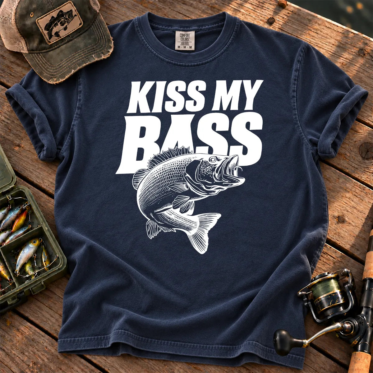 Kiss My Bass Classic T-Shirt in True Navy