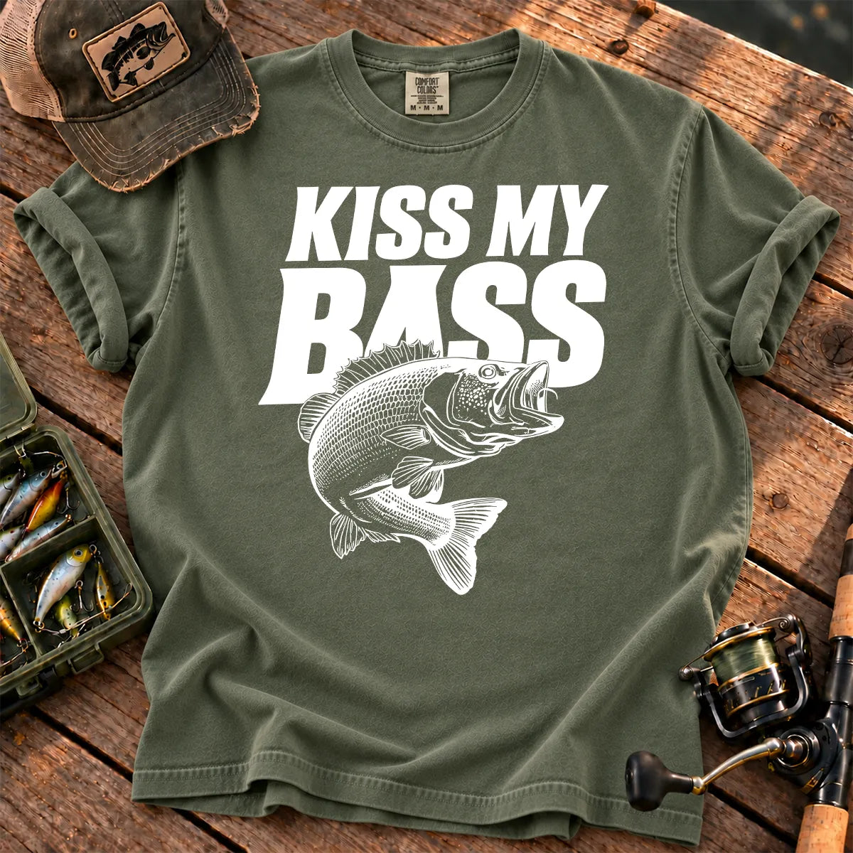 Kiss My Bass Classic T-Shirt in Moss