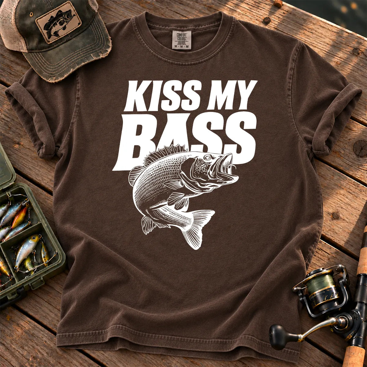 Kiss My Bass Classic T-Shirt in Espresso