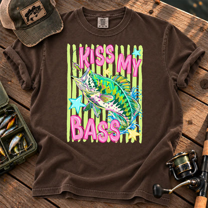 Kiss My Bass Neon T-Shirt in Espresso