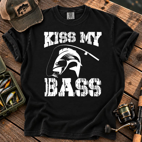 Kiss My Bass Skeleton T-Shirt in Black