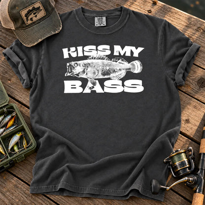 Kiss My Bass White T-Shirt in Pepper