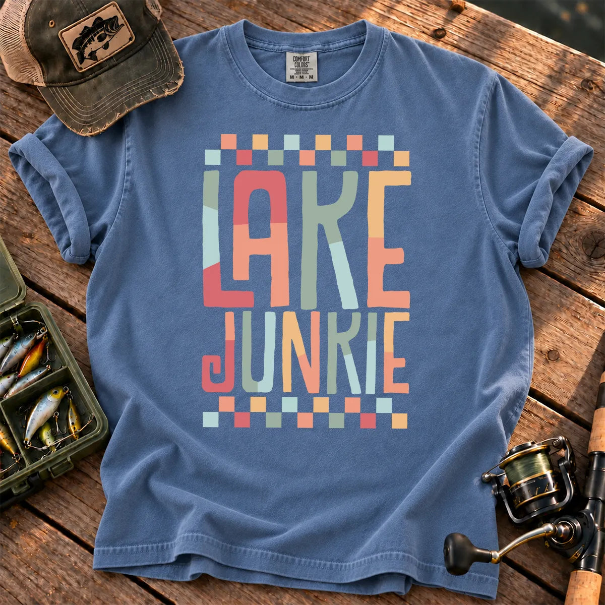 Lake Junkie T-Shirt in Blue Jean