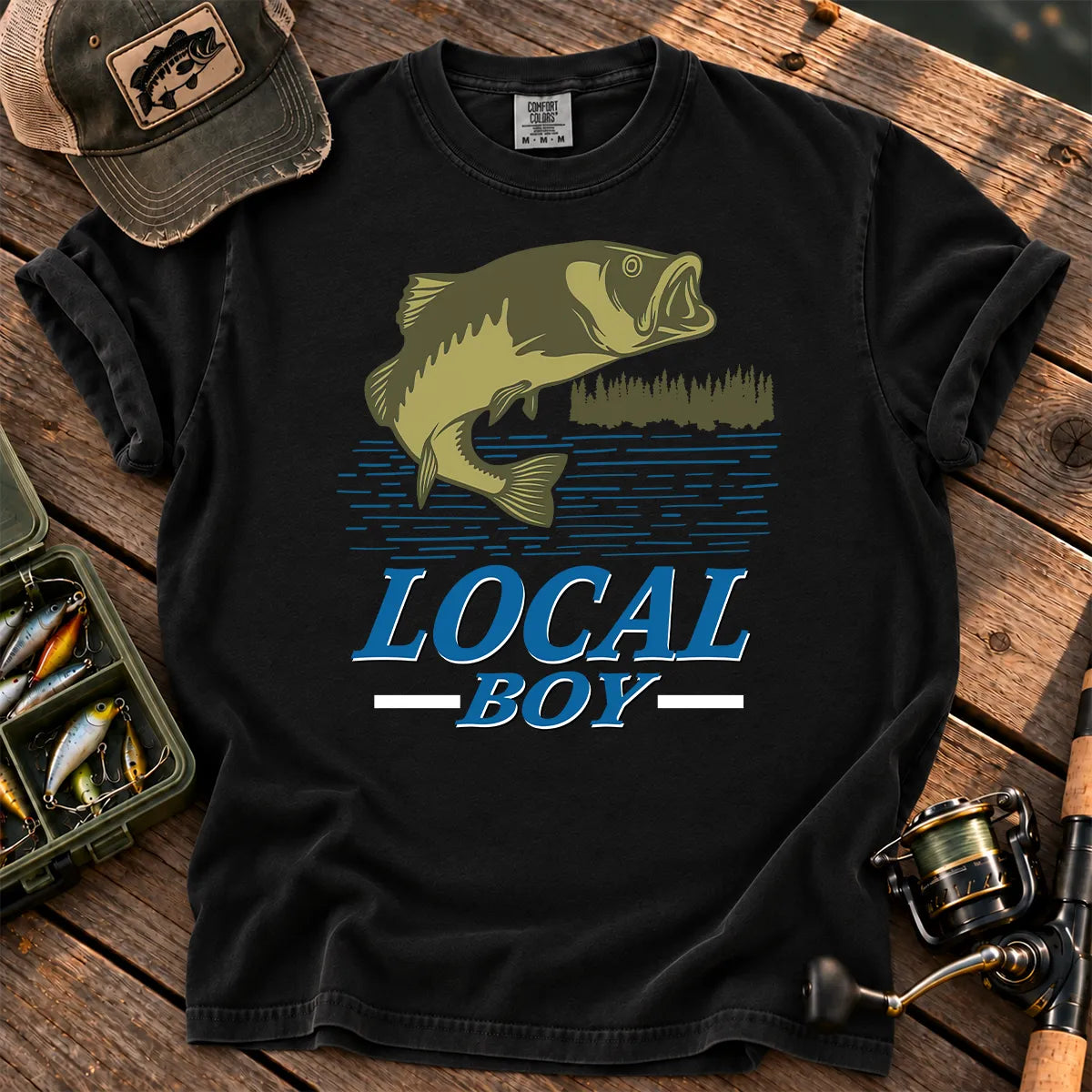 Local Boy Bass T-Shirt in Black