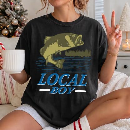 Local Boy Bass T-Shirt Women model in Black