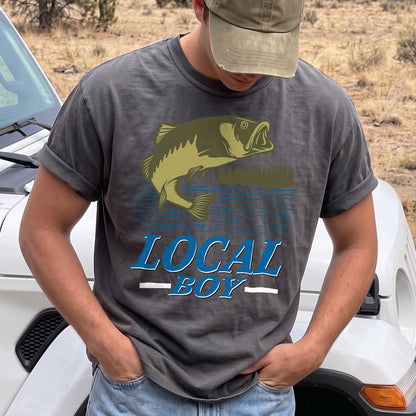 Local Boy Bass T-Shirt Men model in Pepper