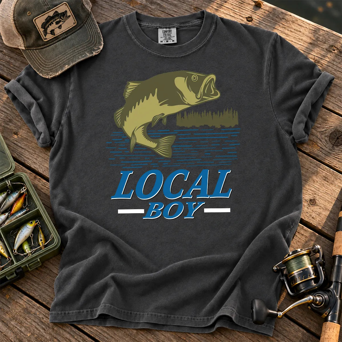 Local Boy Bass T-Shirt in Pepper