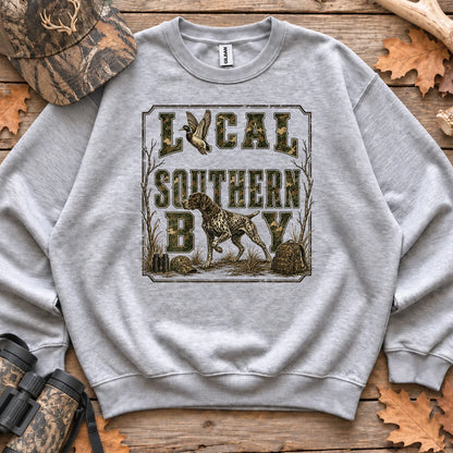 Local Southern Boy Camo Sweatshirt in Sport Grey