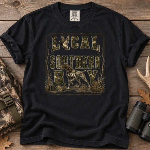 Local Southern Boy Duck Hunting T-Shirt in Black