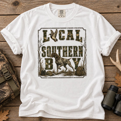 Local Southern Boy Duck Hunting T-Shirt in White