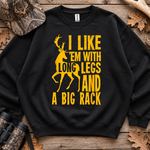 Long Legs and Big Rack Hunter Sweatshirt in Black