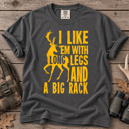 Long Legs Big Rack Deer T-Shirt in Pepper