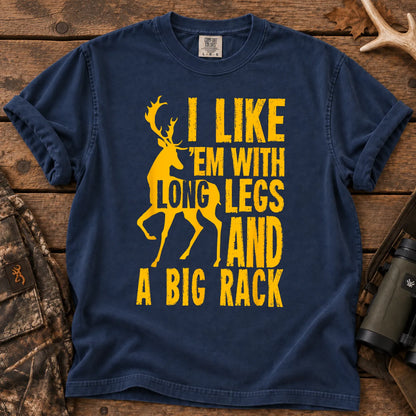 Long Legs Big Rack Deer T-Shirt in True Navy
