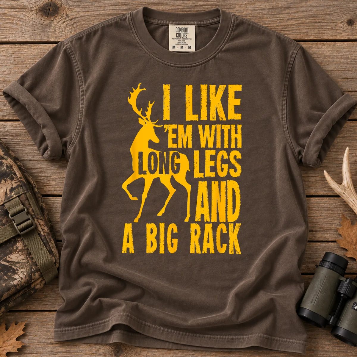 Long Legs Big Rack Deer T-Shirt in Espresso