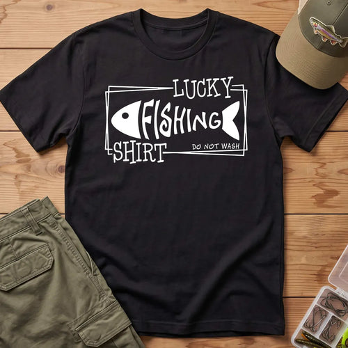 Lucky Fishing T-Shirt in Black