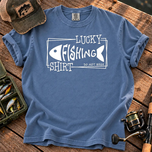 Lucky Fishing T-Shirt in Blue Jean