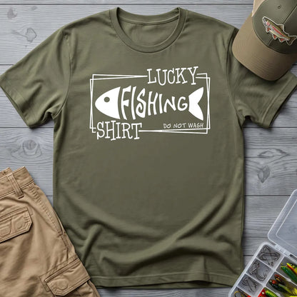 Lucky Fishing T-Shirt in Military Green