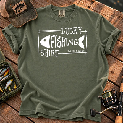 Lucky Fishing T-Shirt in Moss