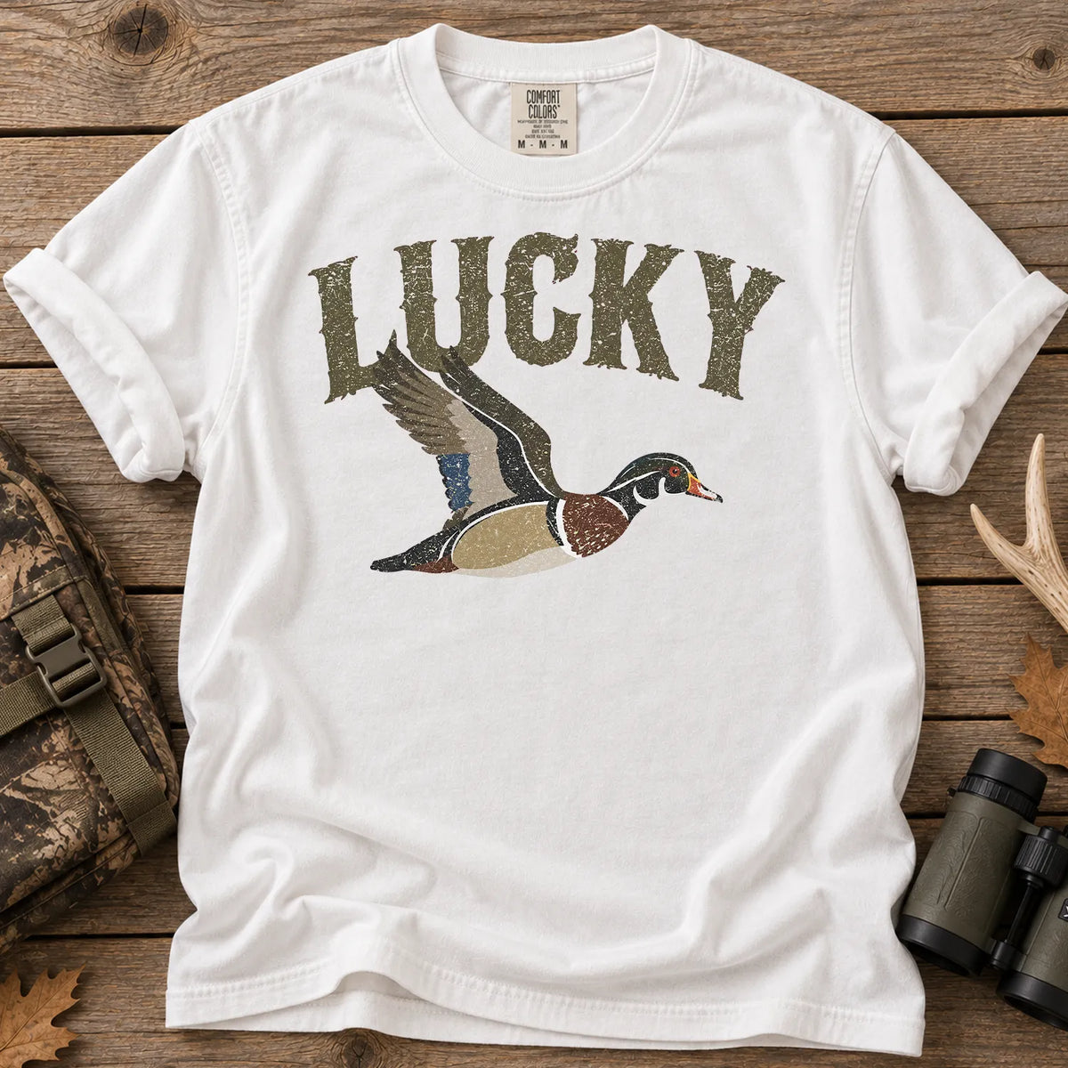 Lucky Mallard Duck T-Shirt in White