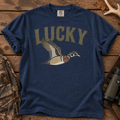 Lucky Mallard Duck T-Shirt in True Navy