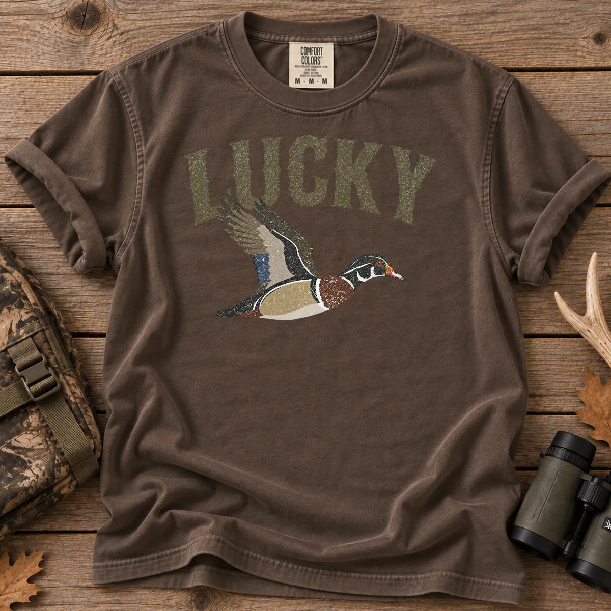 Lucky Mallard Duck T-Shirt in Espresso