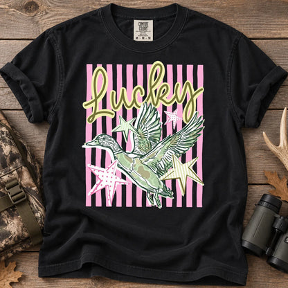 Lucky Mallard Stripe T-Shirt in Black