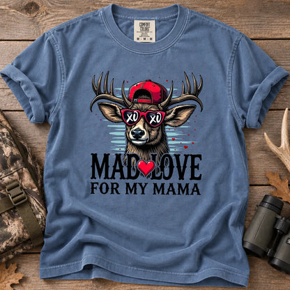 Mad Love for My Mama Deer T-Shirt in Blue Jean