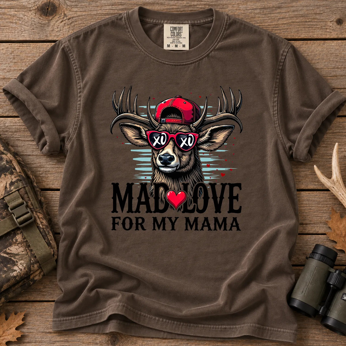 Mad Love for My Mama Deer T-Shirt in Espresso