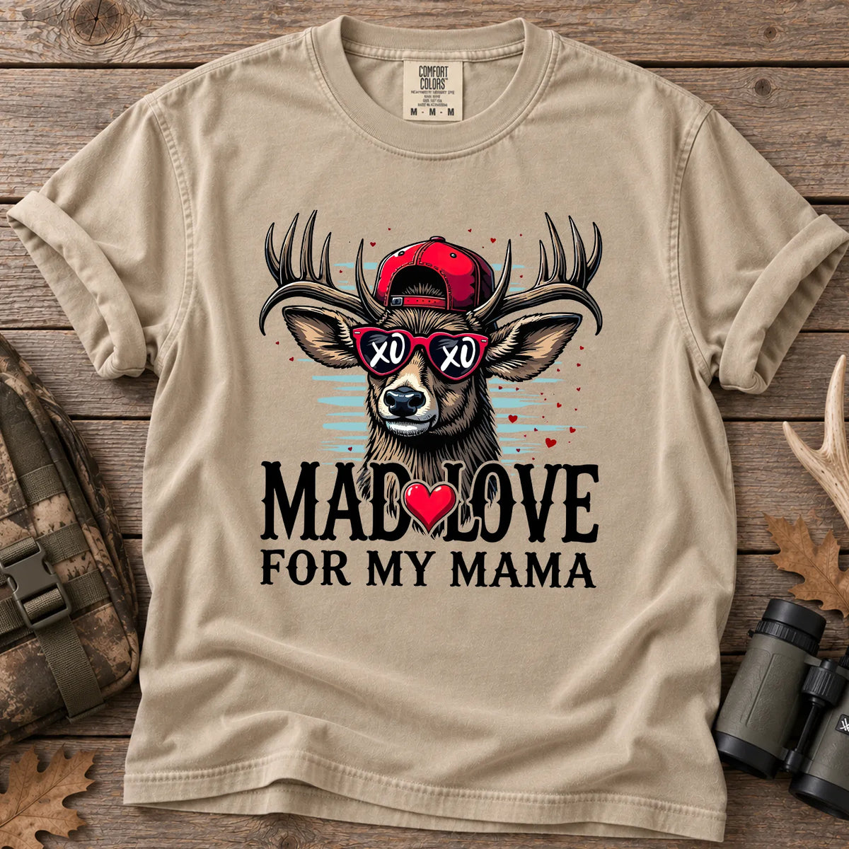 Mad Love for My Mama Deer T-Shirt in Sandstone