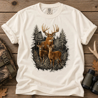 Majestic Whitetail Deer T-Shirt in Ivory