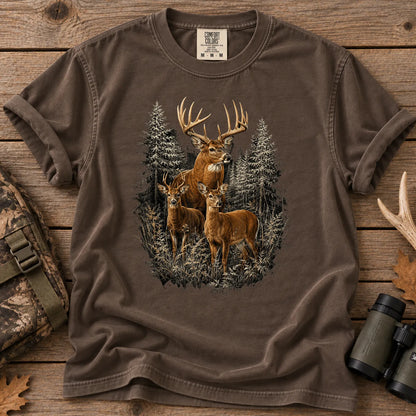 Majestic Whitetail Deer T-Shirt in Espresso