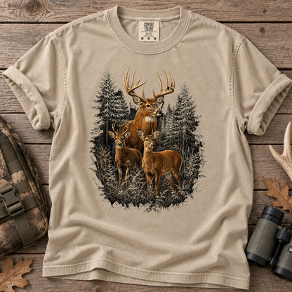 Majestic Whitetail Deer T-Shirt in Sandstone