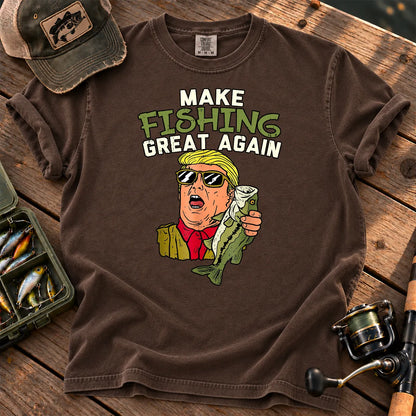 Make Fishing Great Again Bass T-Shirt in Espresso