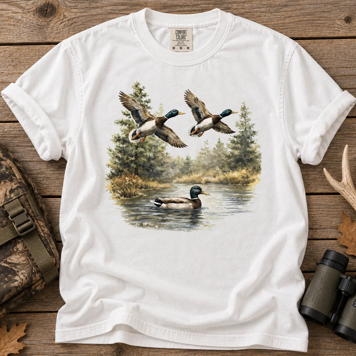 Mallard Duck Nature T-Shirt in White